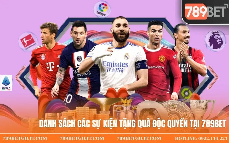 Danh sách các sự kiện tặng quà độc quyền tại 789Bet